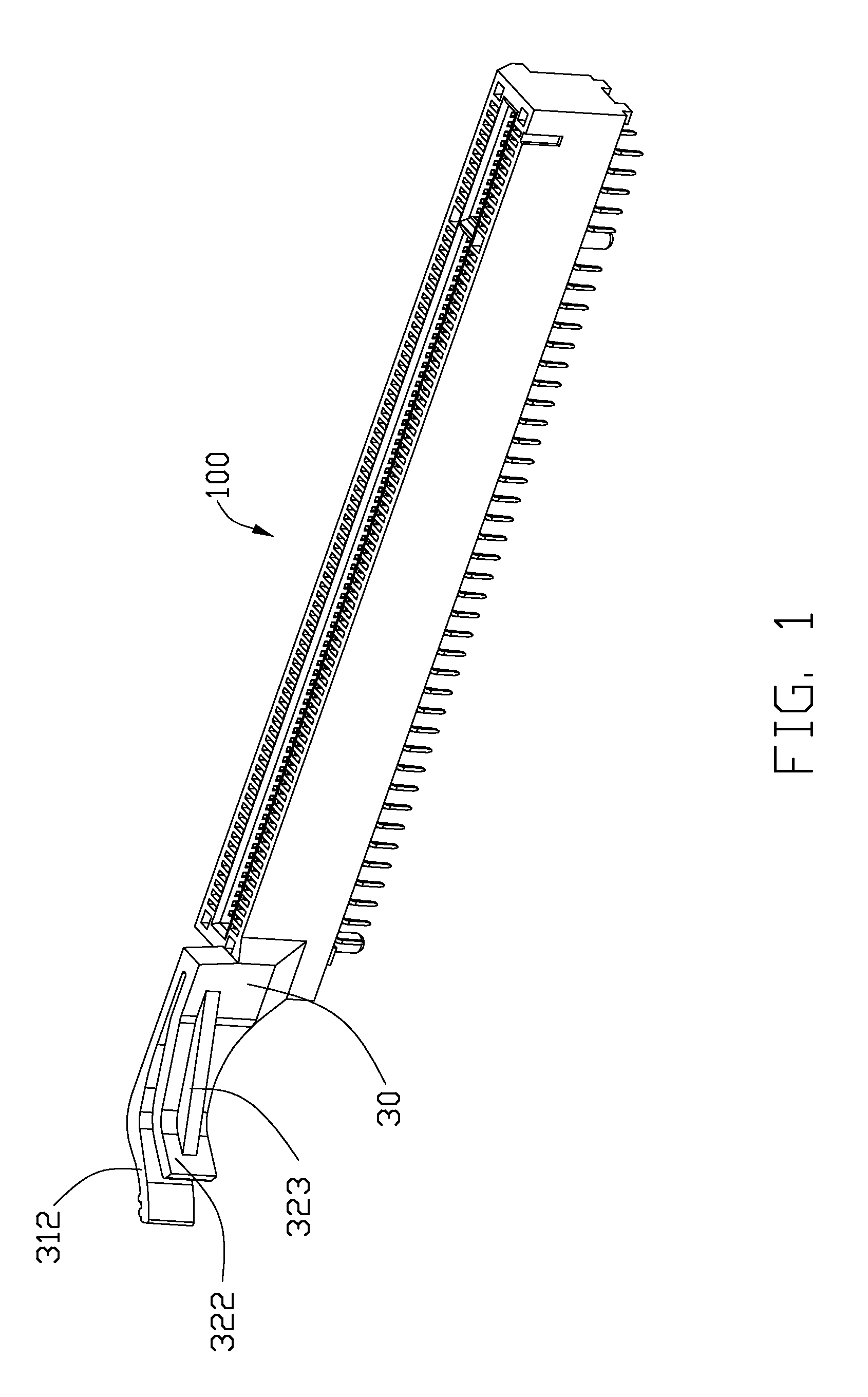 Card edge connector with improved retainer