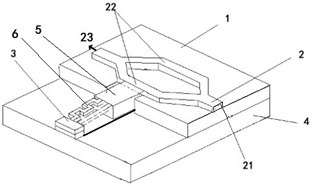 Silicon optical accelerometer based on MZI interference system and preparation method thereof