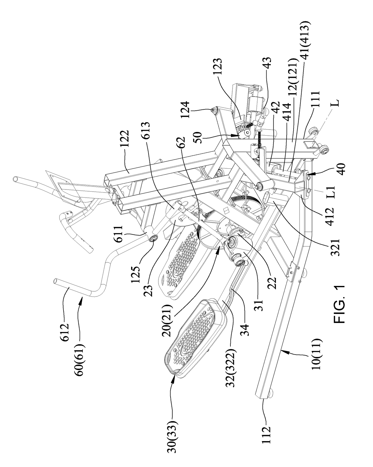 Lateral glide elliptical exercise apparatus