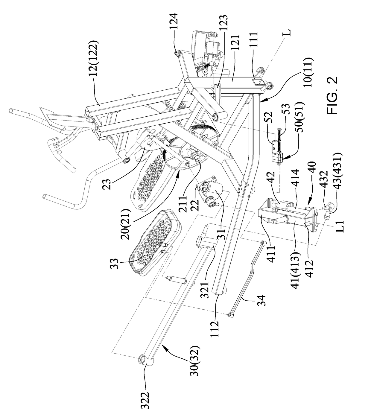 Lateral glide elliptical exercise apparatus