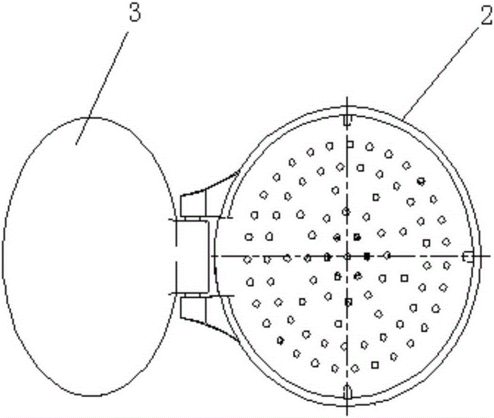 An emergency eye wash and face wash nozzle