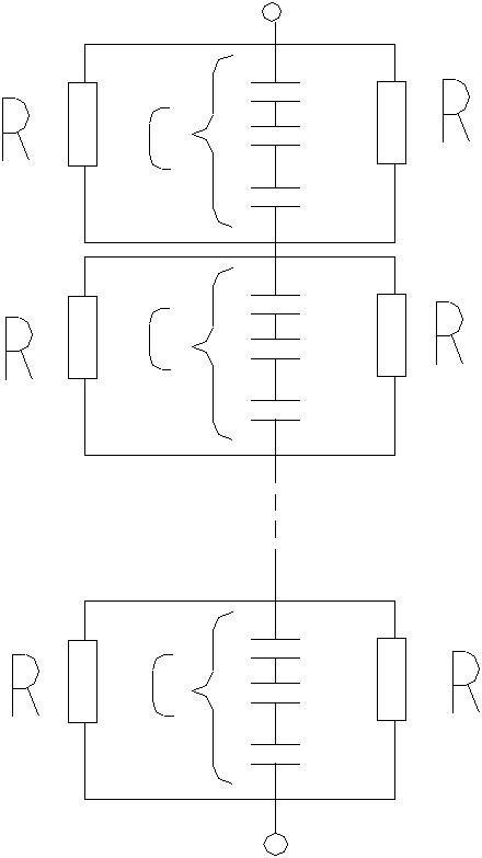 Porcelain bushing type direct current field PLC/RI capacitor