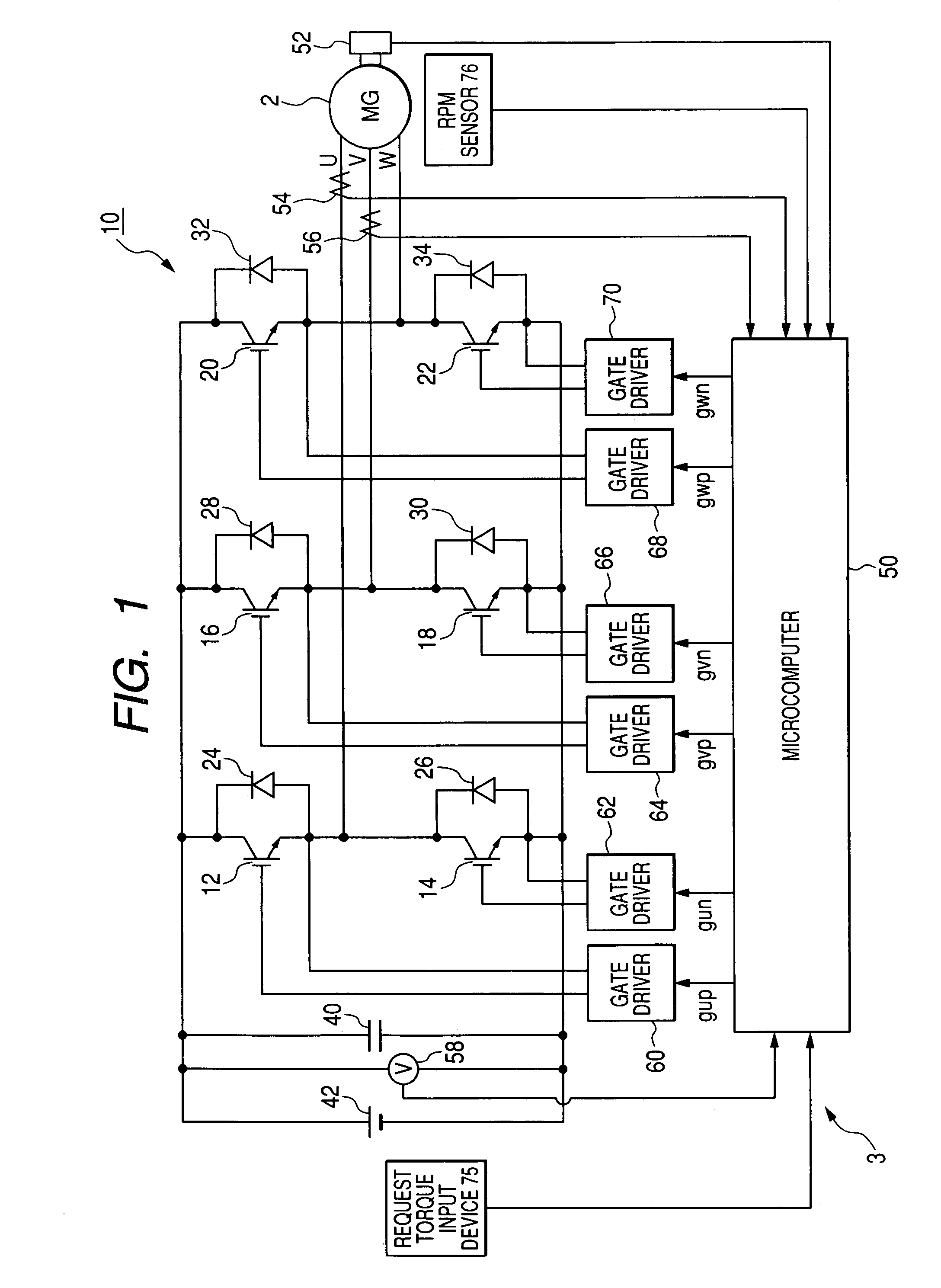 Control system for multiphase rotary electric machines