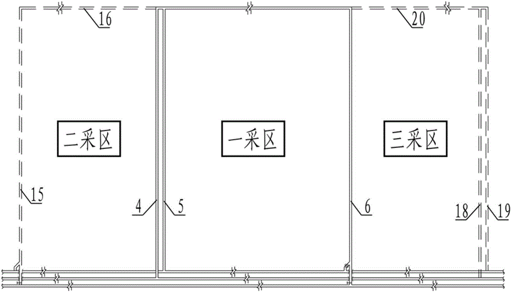 Underground coal mining area type non-excavation-roadway and non-chain-pillar coal mining method