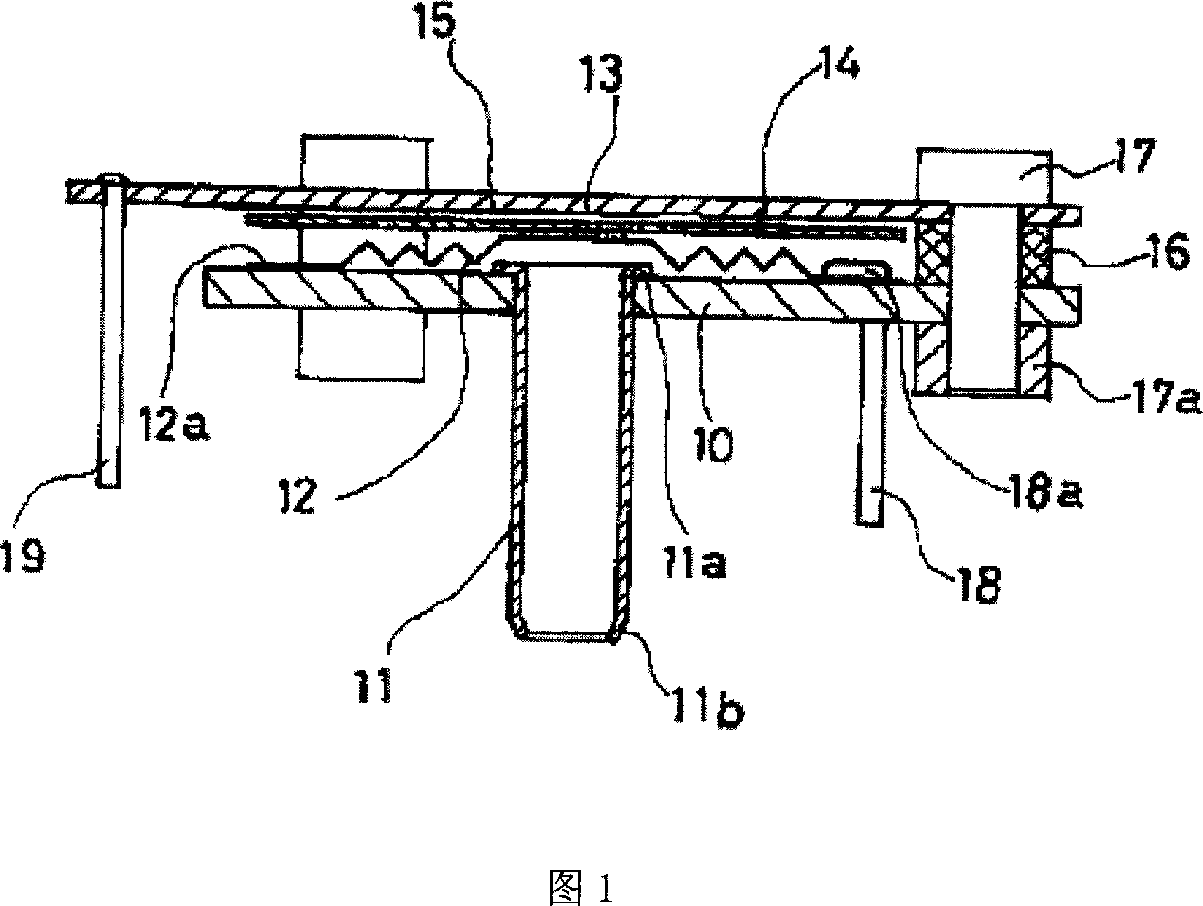 Electrostatic capacity type pressure sensor and sphygmomanometer with the same sensor