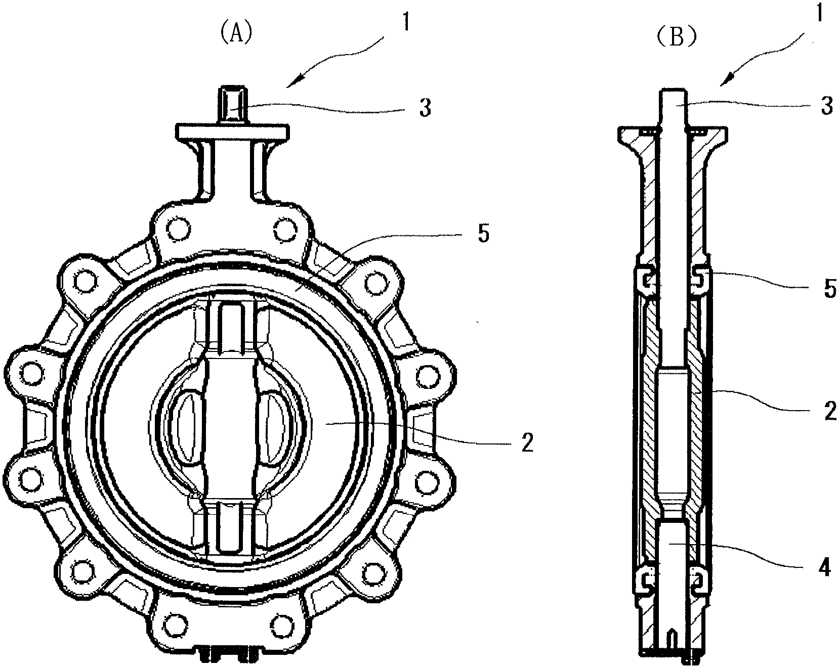 Valve element of butterfly valve