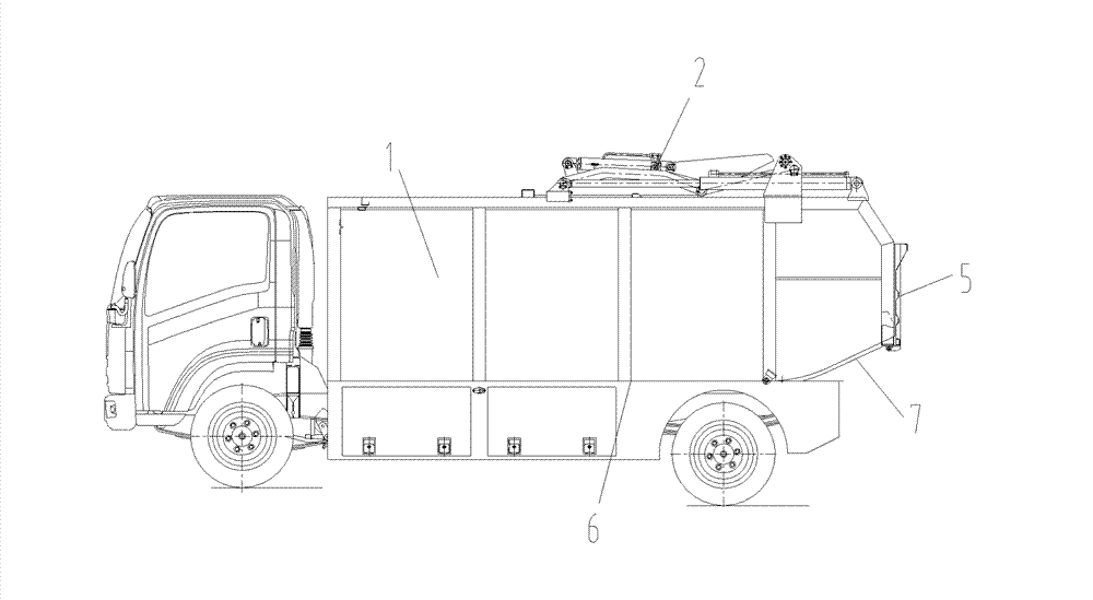 Back-loaded compression type dust cart