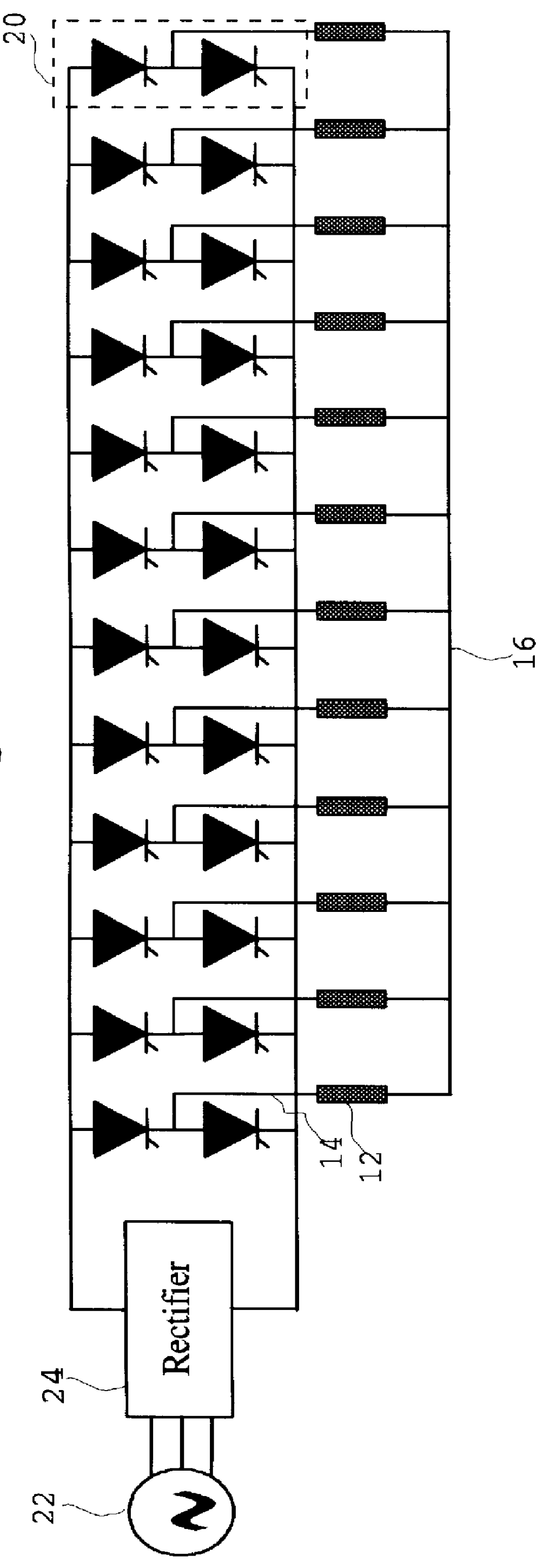 Polyphase induction electrical rotating machine