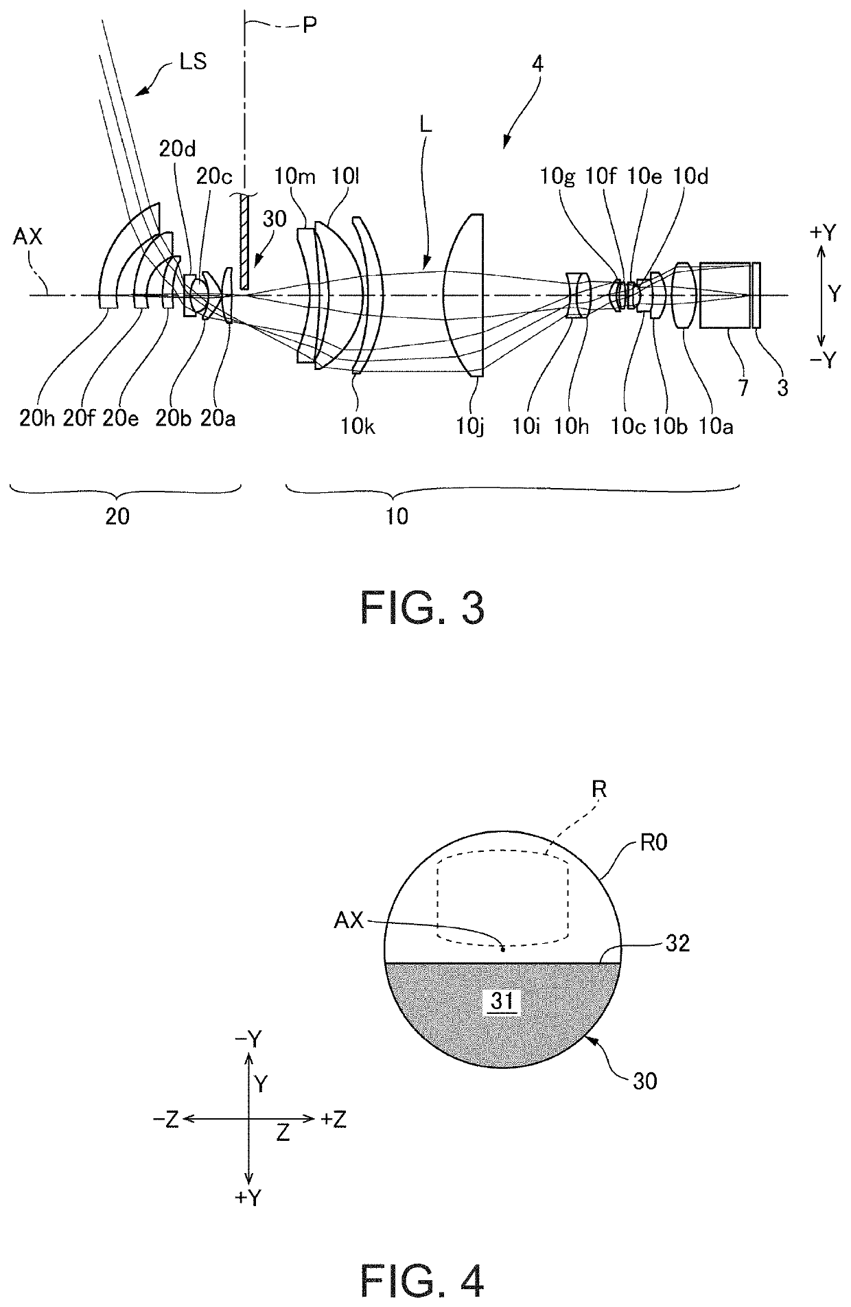 Projection system and projector with light-shielding mask