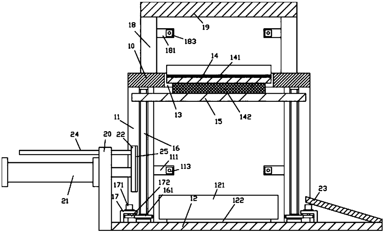 Automatic discharging photoelectric detection lifting frame