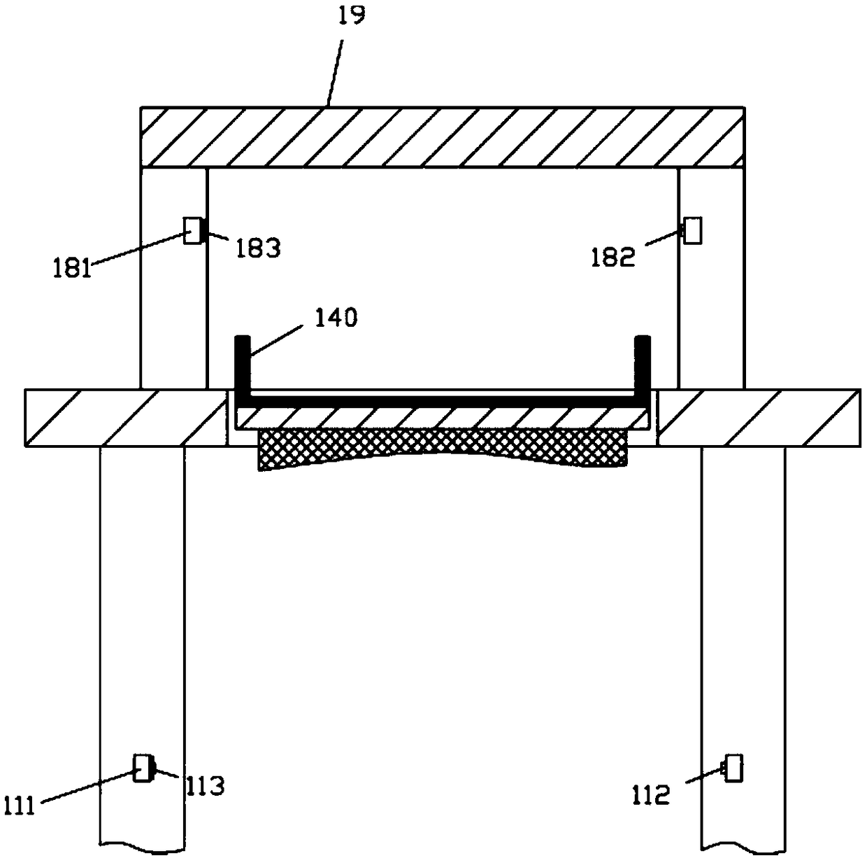 Automatic discharging photoelectric detection lifting frame