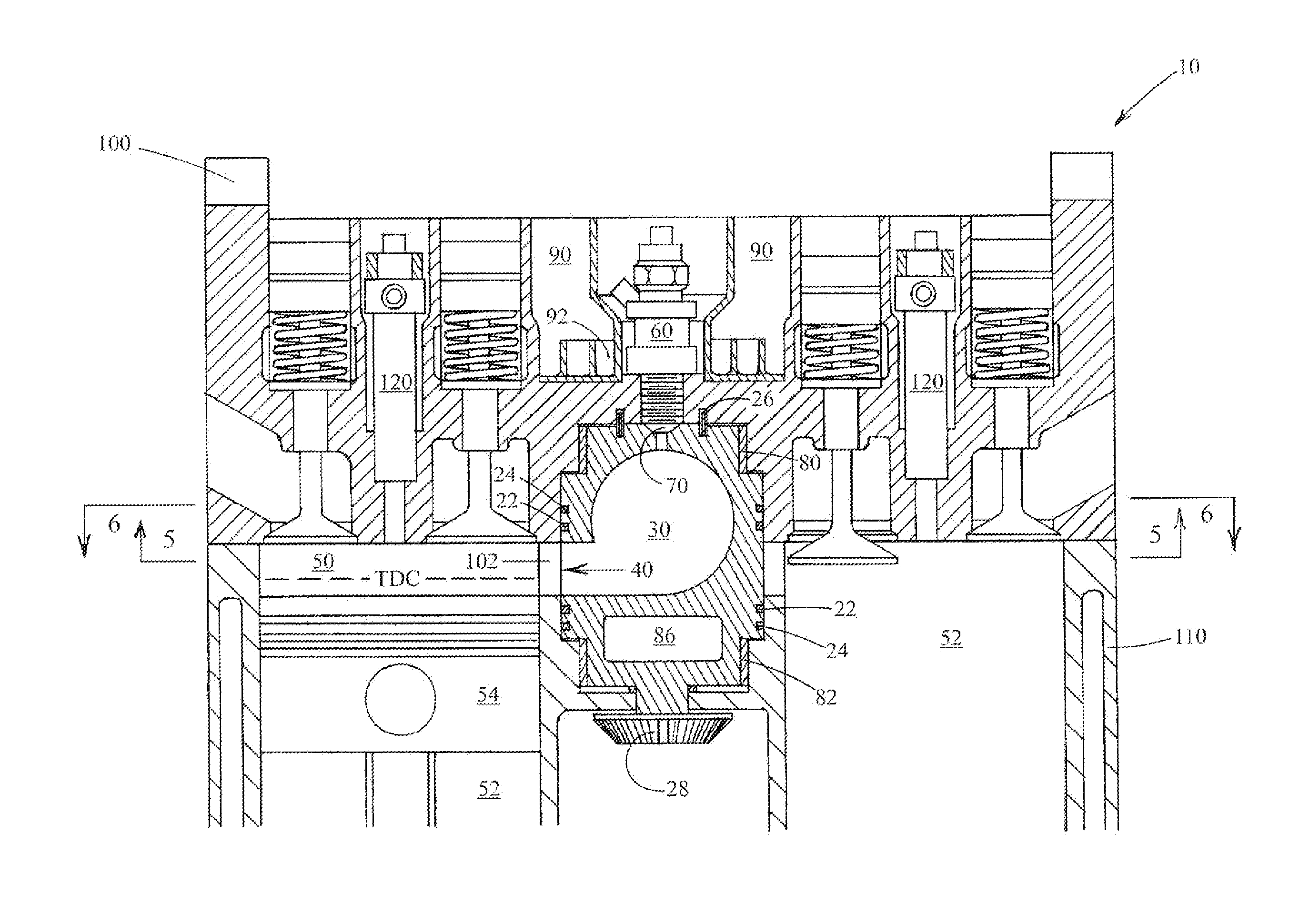 Engine having a rotary combustion chamber