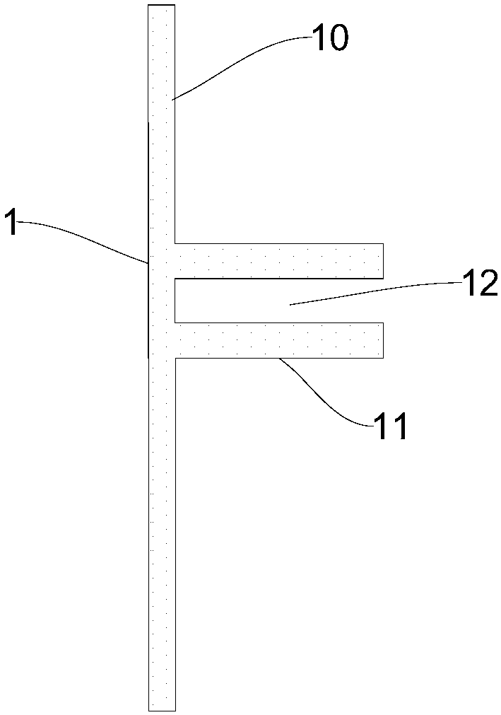 Installation structure of composite natural stone material panel and composite natural stone material wall surface system