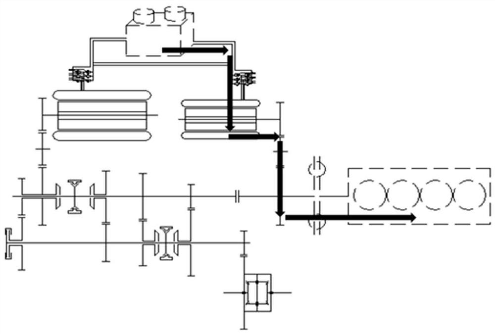 A series-parallel hybrid transmission