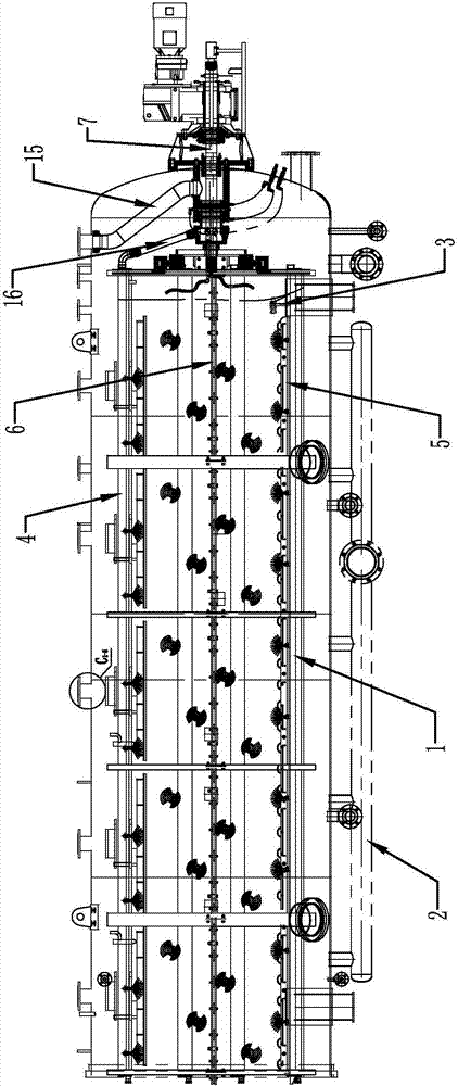 Rotary spraying tank body