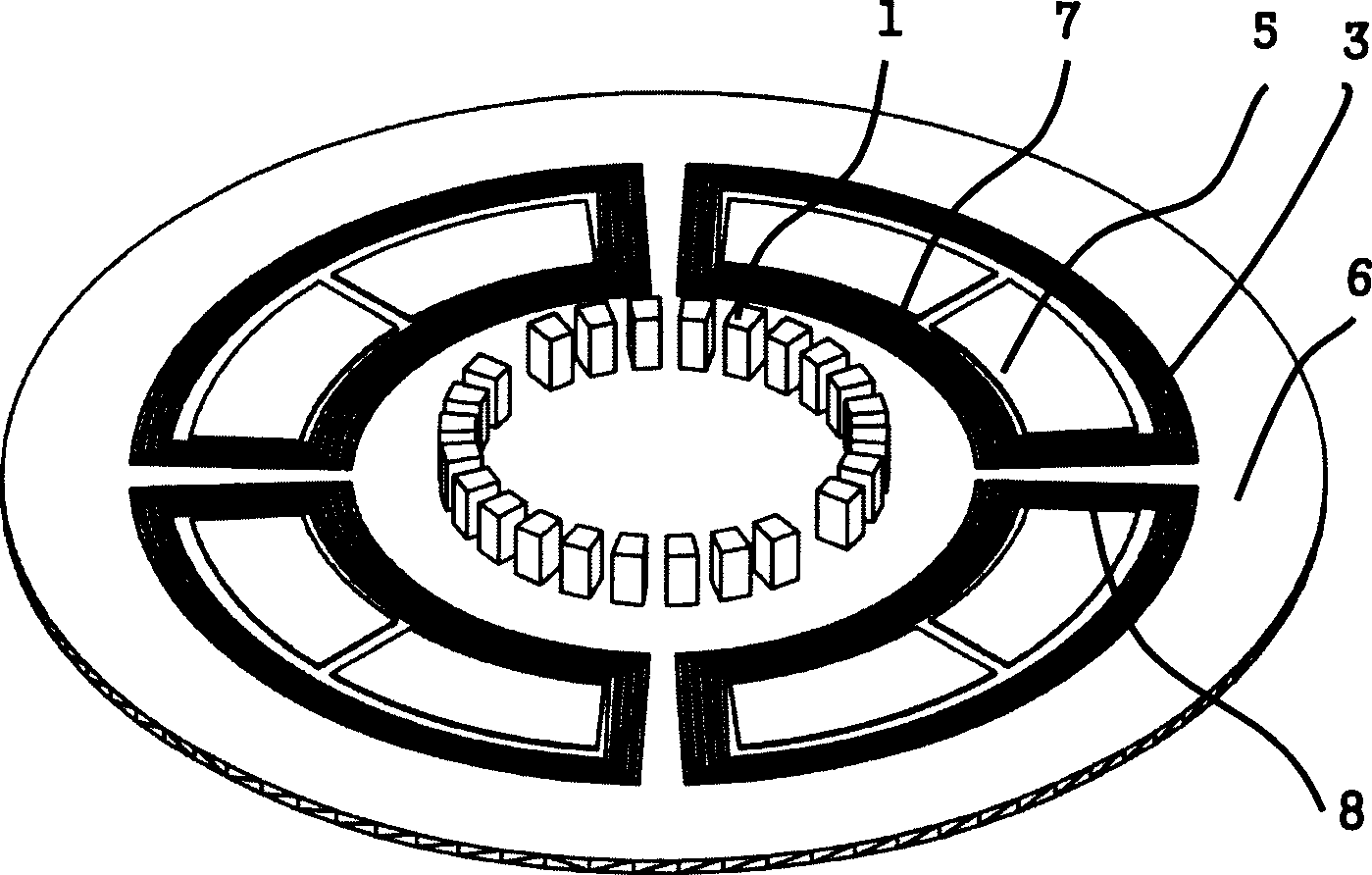 Electromagnetic levitation static driven micro-rotation gyro