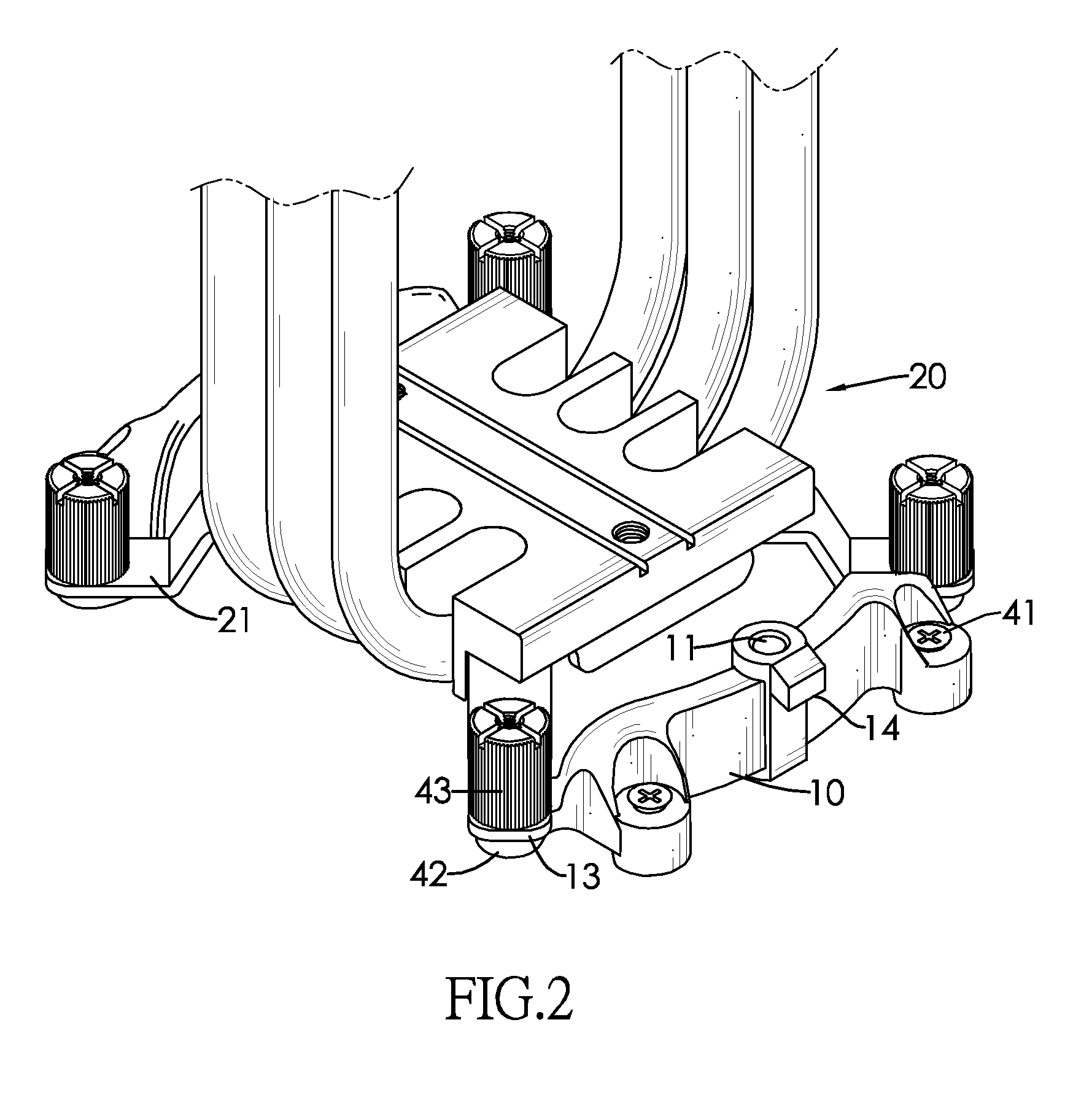 Adapter bracket for a cooler