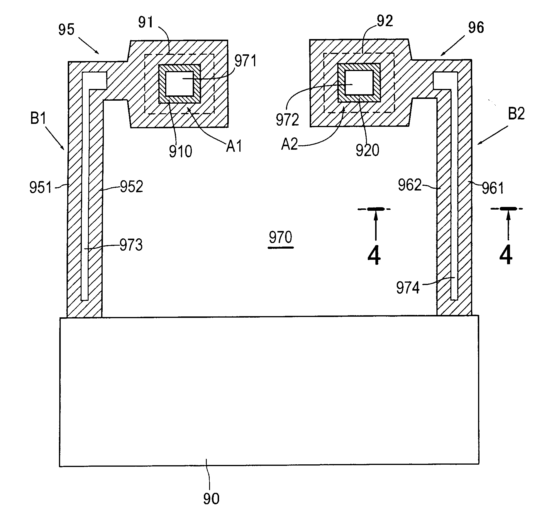 Thin film device with lead conductor film of increased surface area