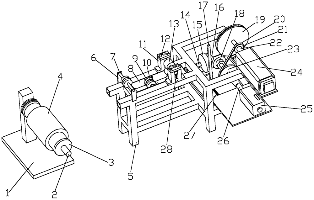 Winding device for manufacturing composite material NOL ring