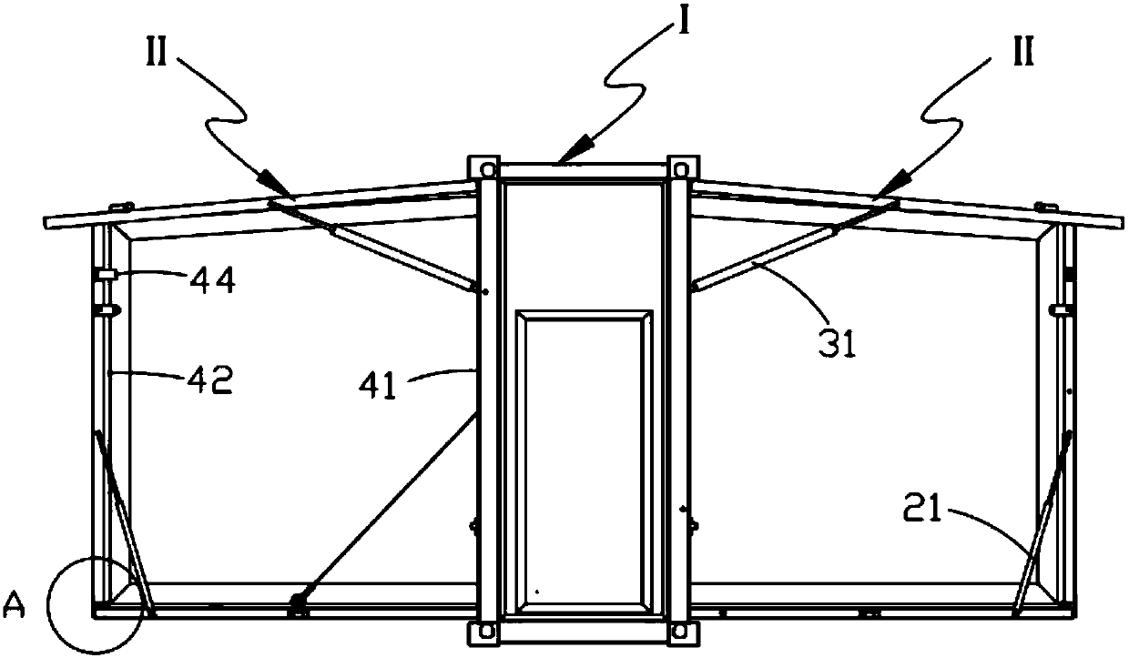 A method for unfolding and folding a container-type foldable composite house