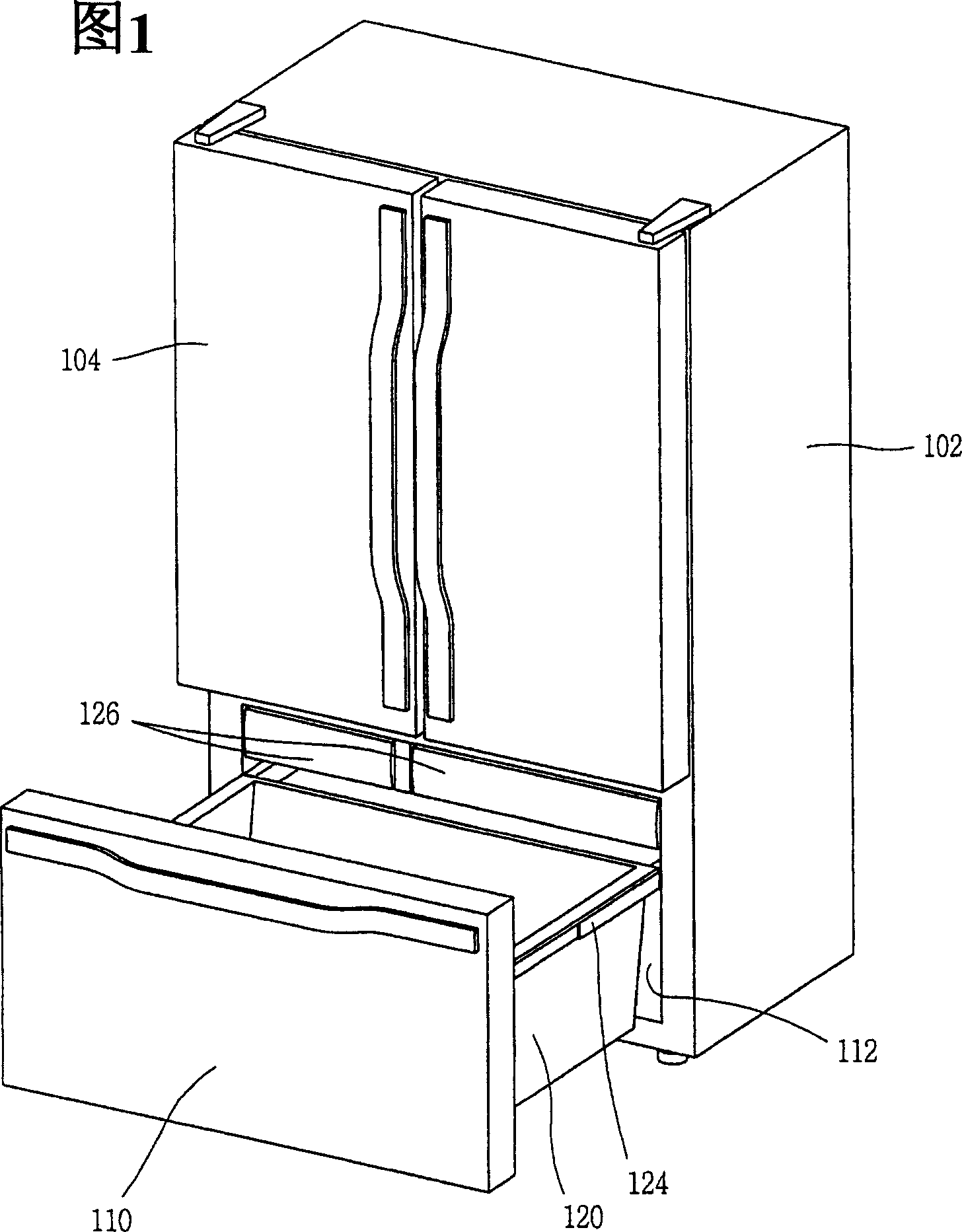 Bottom drawer type refrigerator having basket lift device