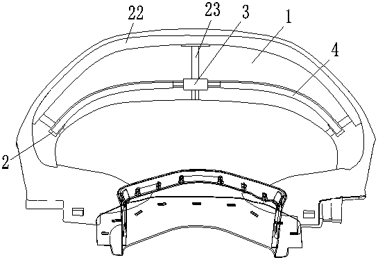 A kind of automobile instrument cover assembly