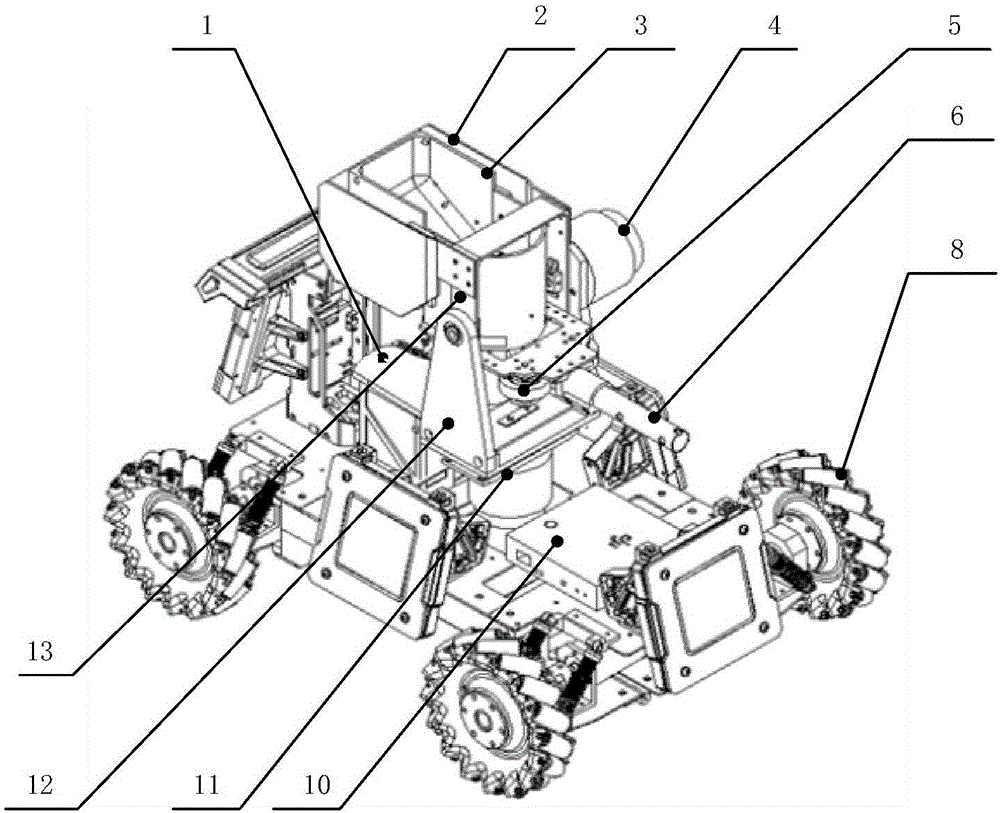 Mecanum wheel universal projectile robot