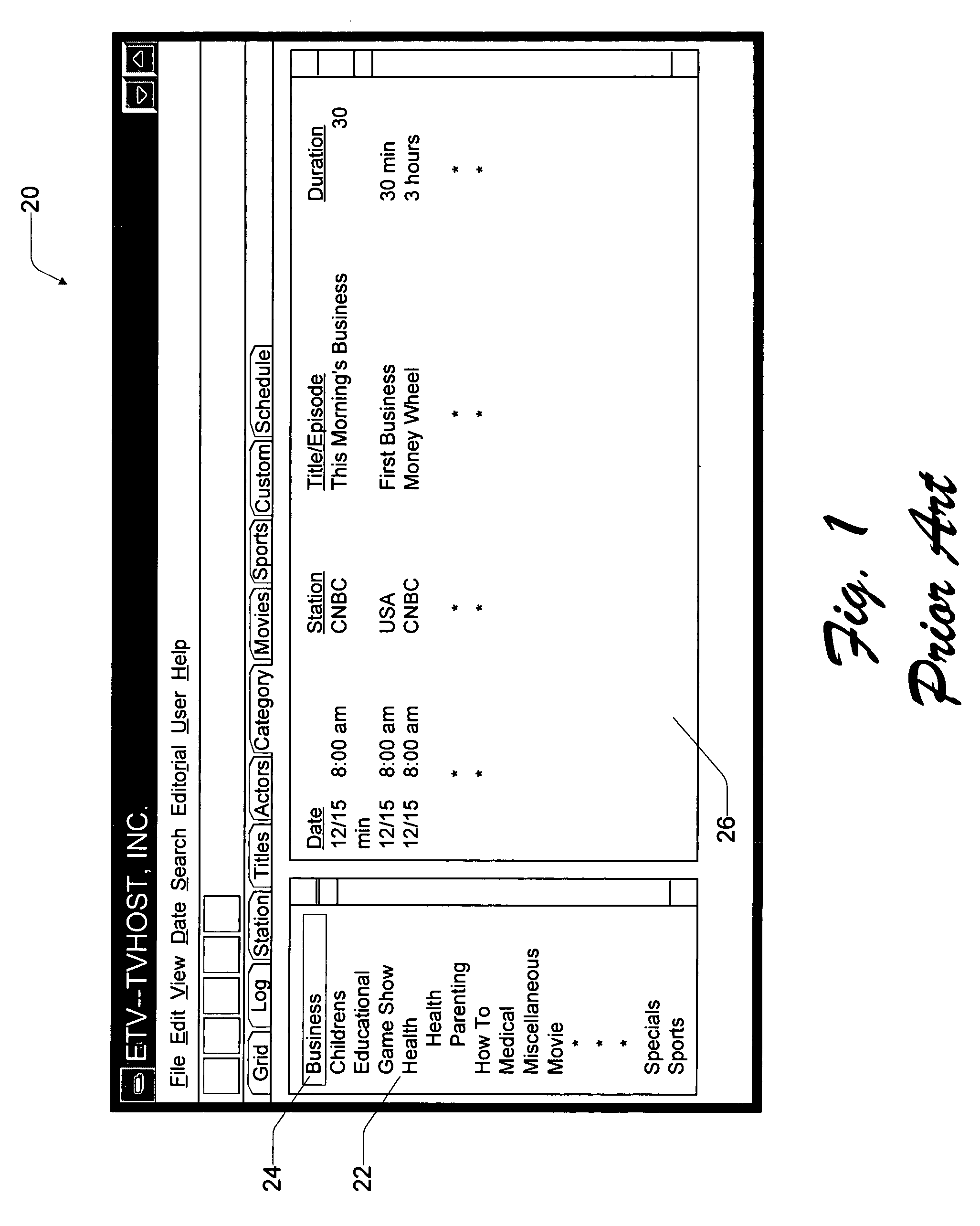 Query-based electronic program guide