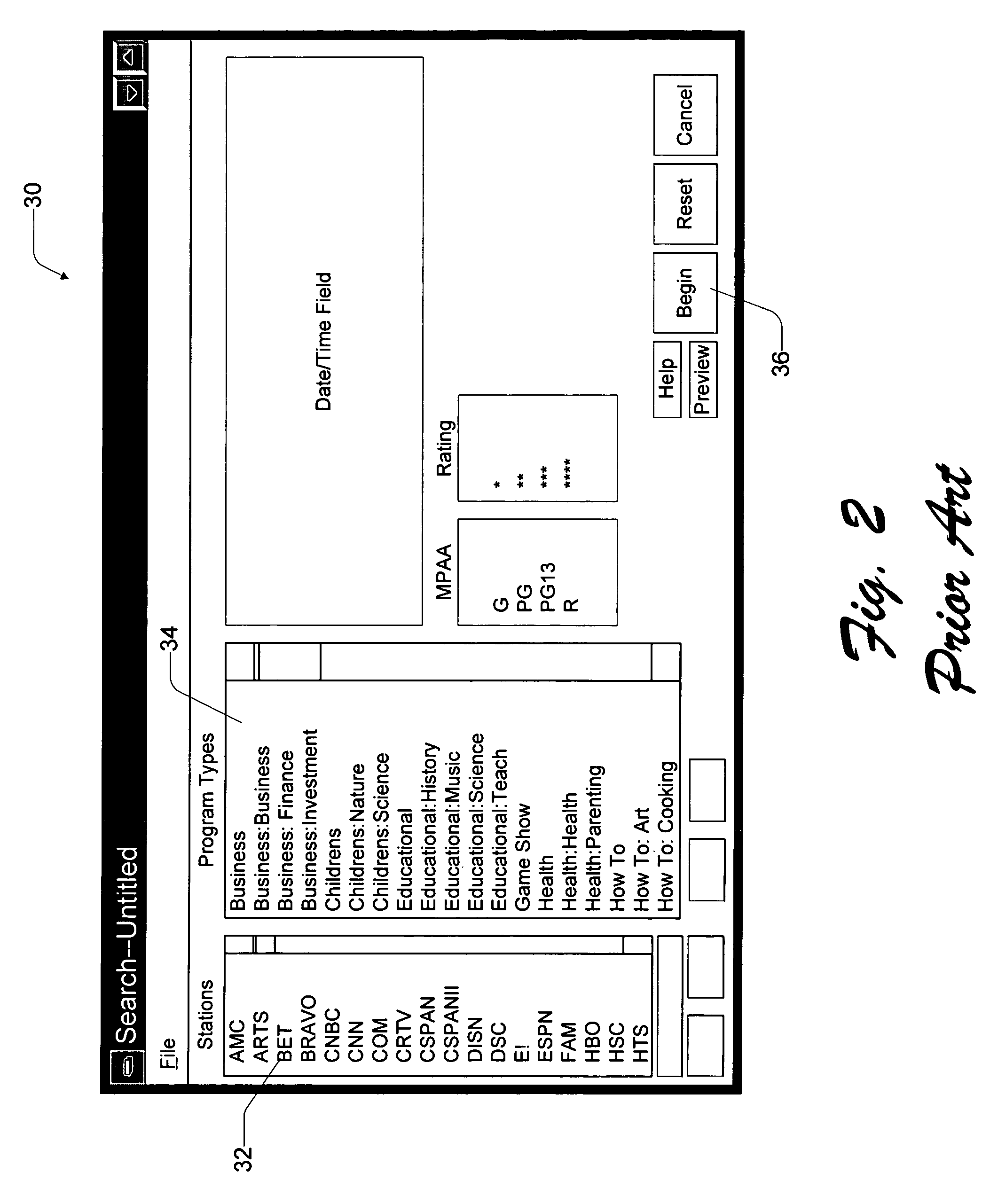 Query-based electronic program guide