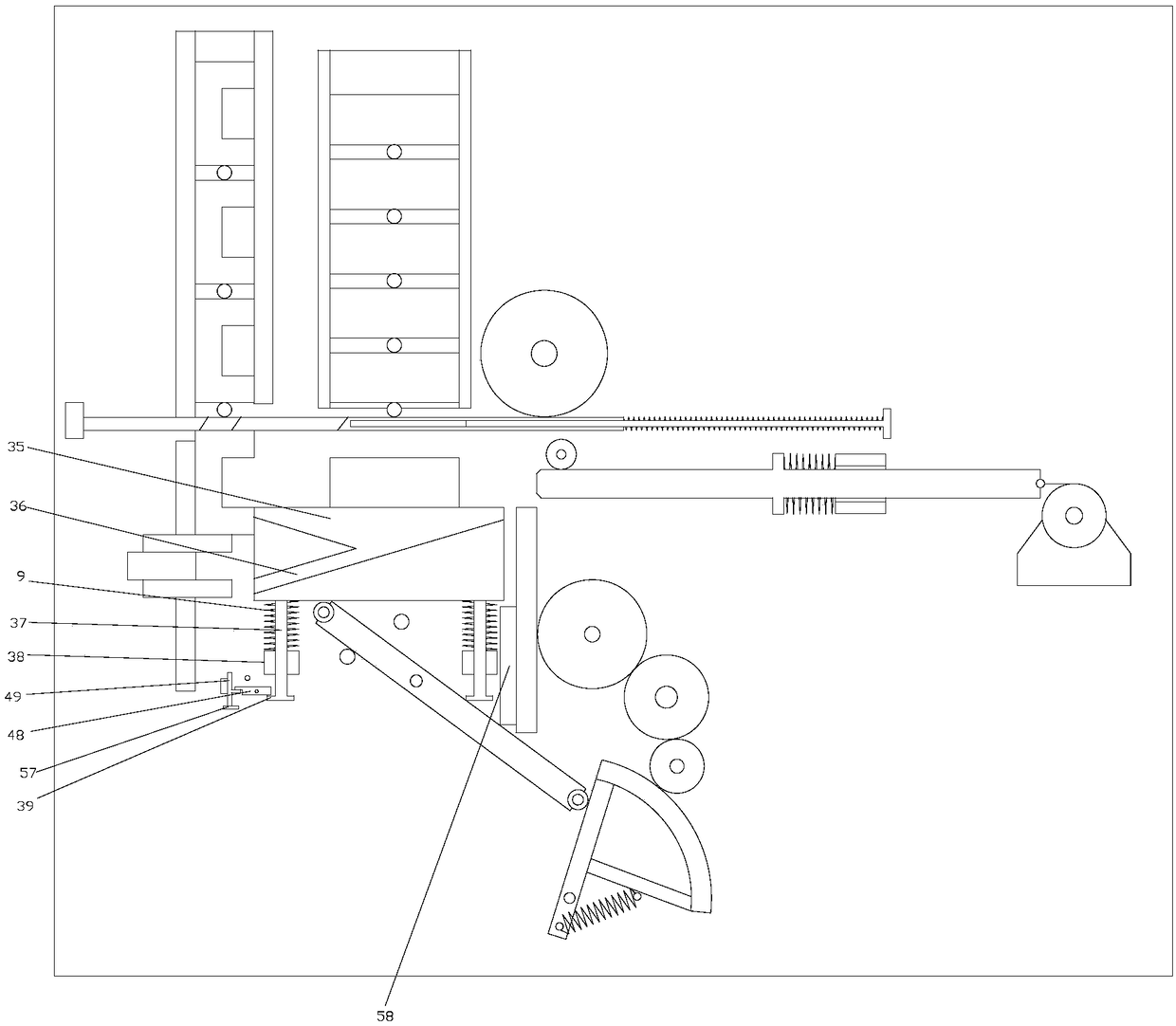 Full-automatic assembly discharging assembly line