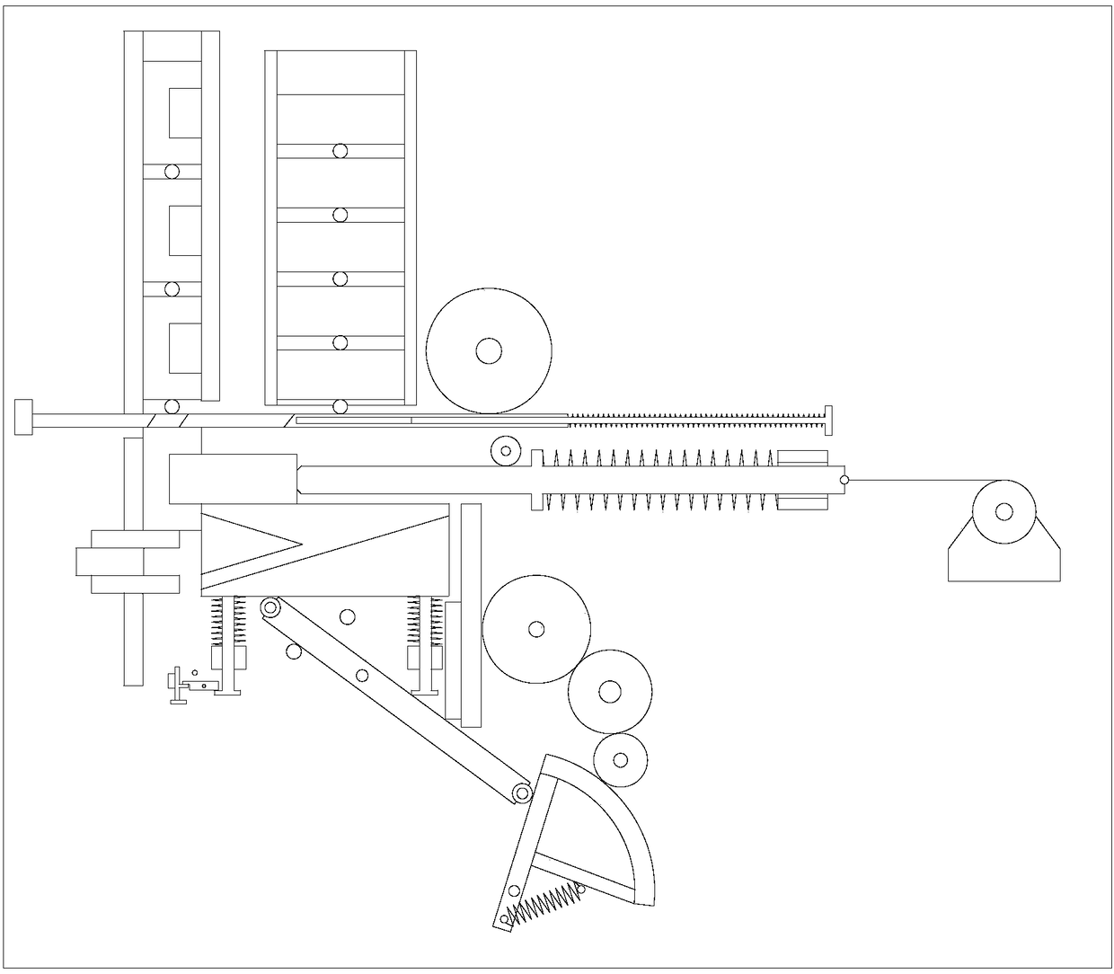 Full-automatic assembly discharging assembly line