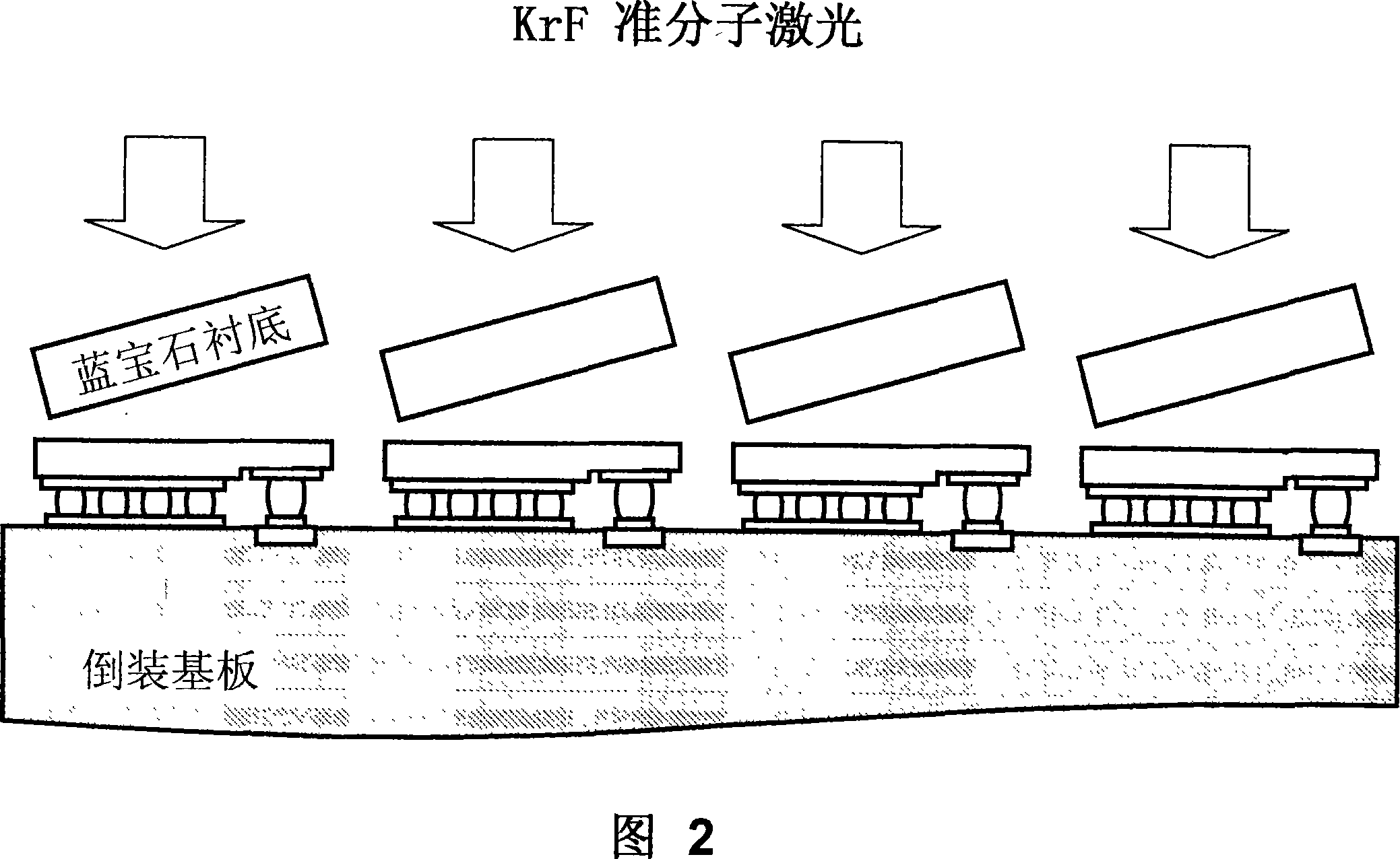 A film LED chip part based on compound low-resistance buffer structure and its making method