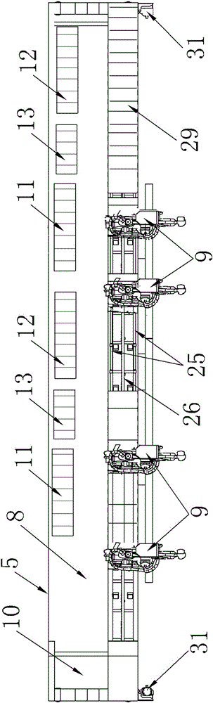 A mobile platform system for automatic production of electrolytic manganese post-processing section