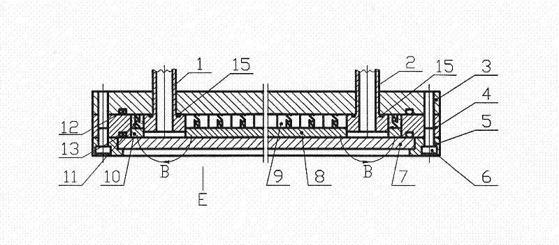 Magnetic water separation type planar magnetron sputtering target