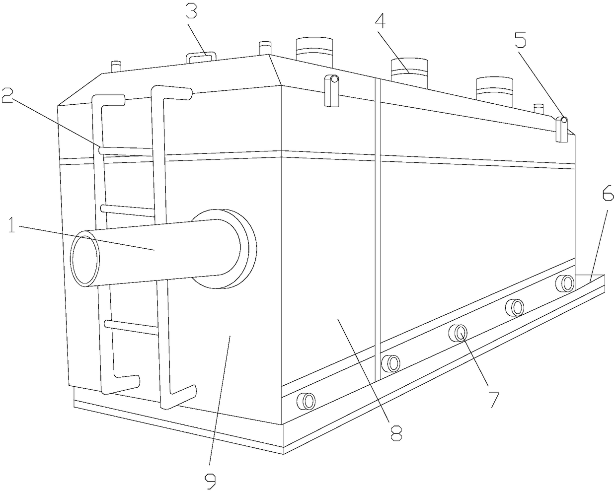 Visible light catalyzed sewage treatment equipment