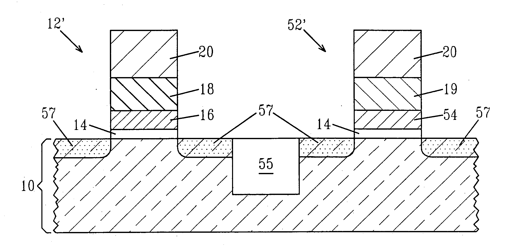 Using metal/metal nitride bilayers as gate electrodes in self-aligned aggressively scaled CMOS devices