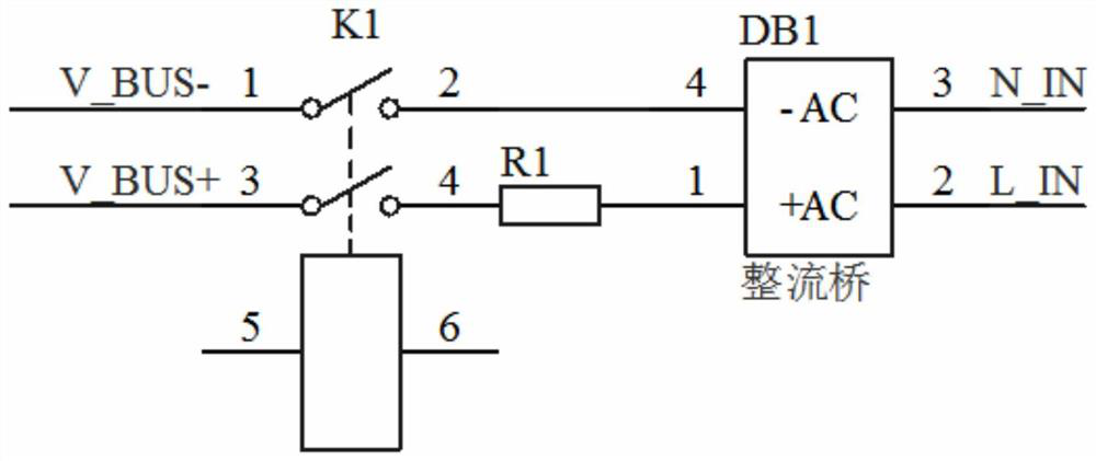 Low-voltage small-power ACDC power supply with pre-charging device