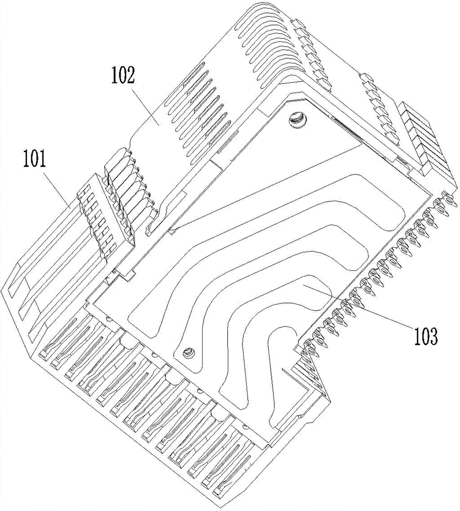 Full-shielding-type difference connector