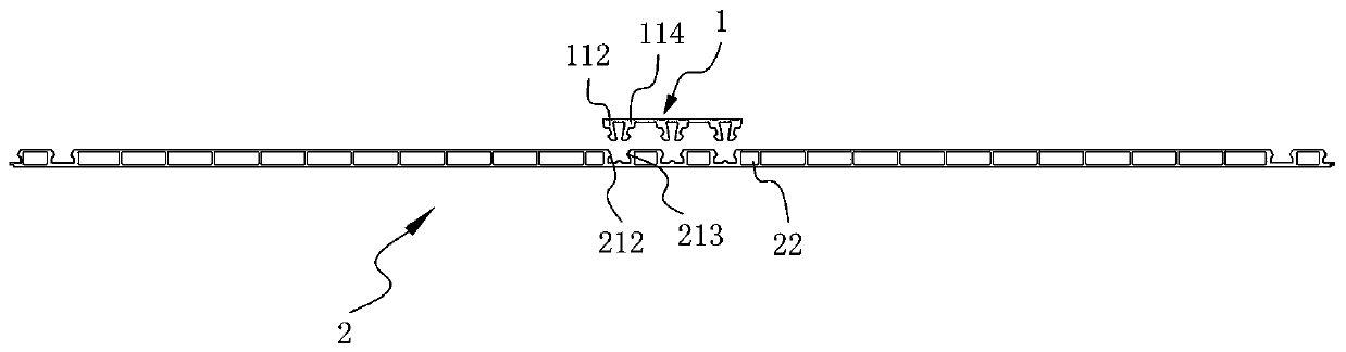 Clamping type ceiling structure and installing method