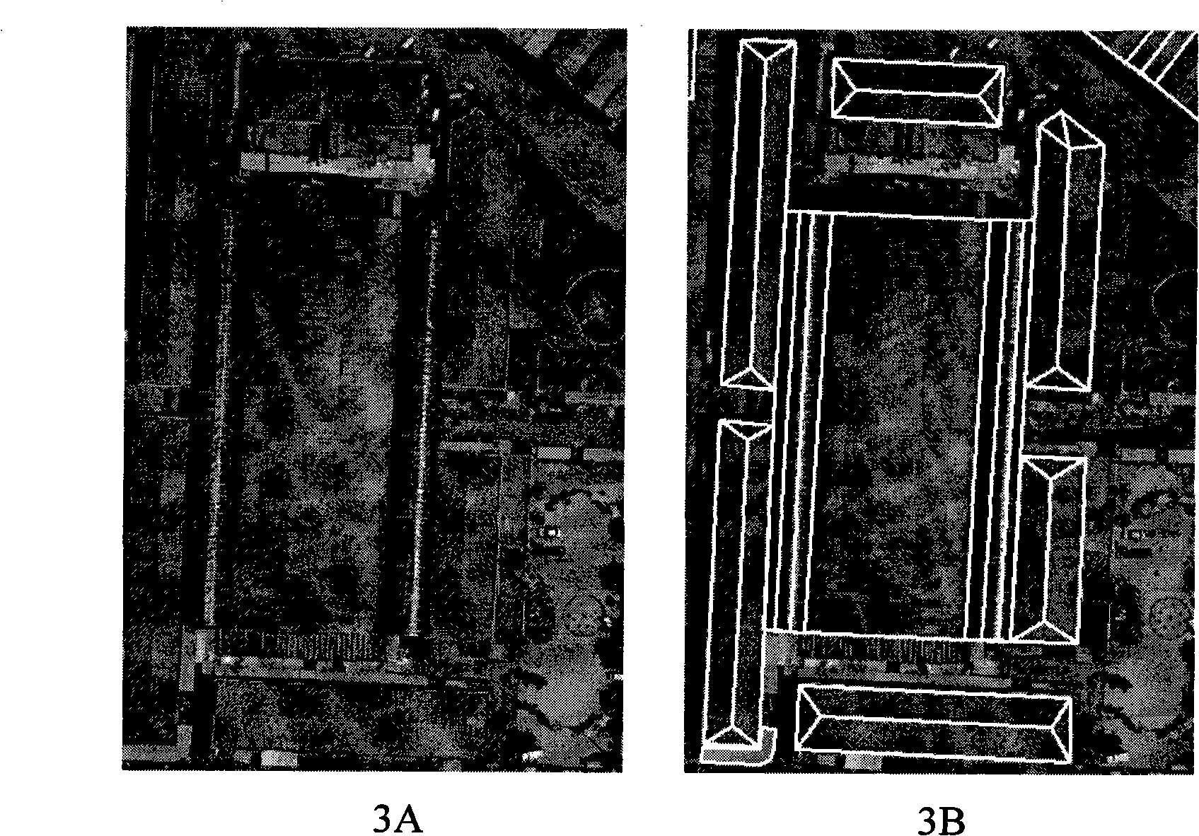 Method for rapidly constructing three-dimensional architecture scene through real orthophotos