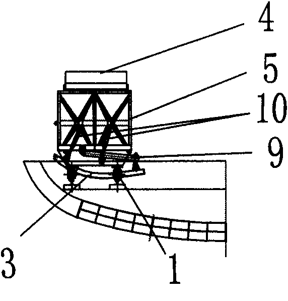 Self-propelled inverted arch template construction method