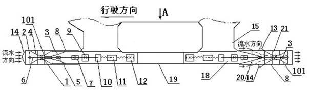 Traveling type wind power ship