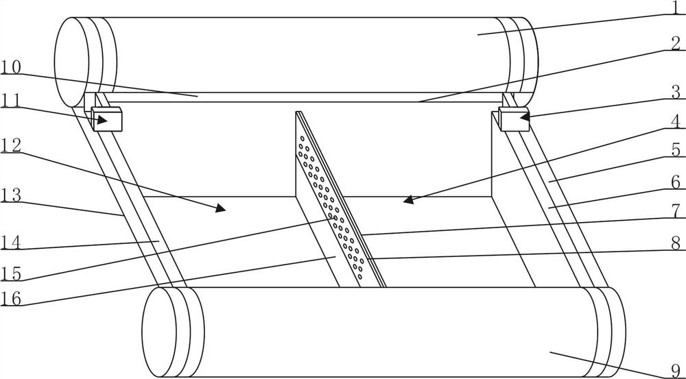 A river hydrological drought prevention early warning distribution device