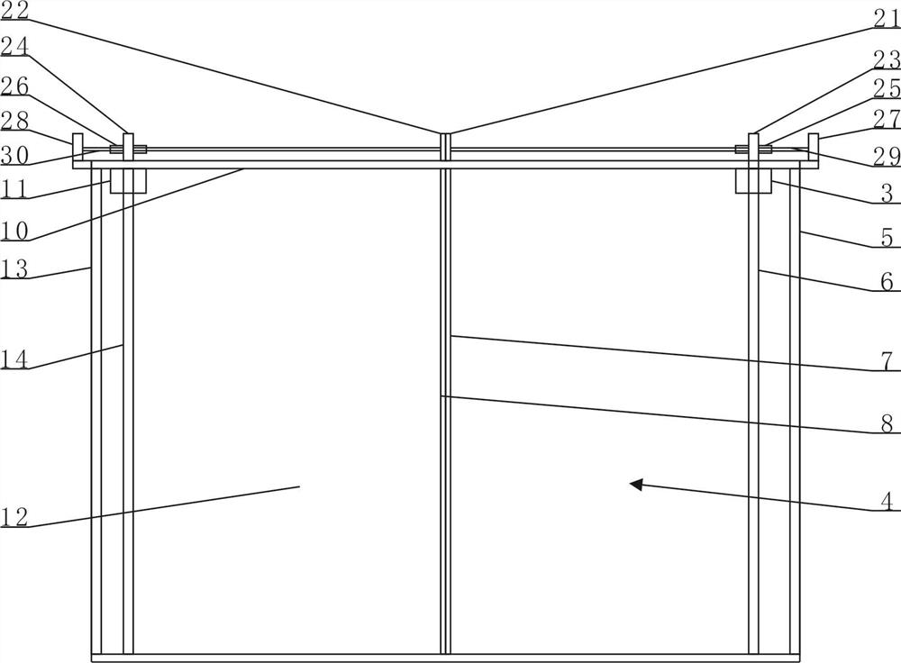 A river hydrological drought prevention early warning distribution device