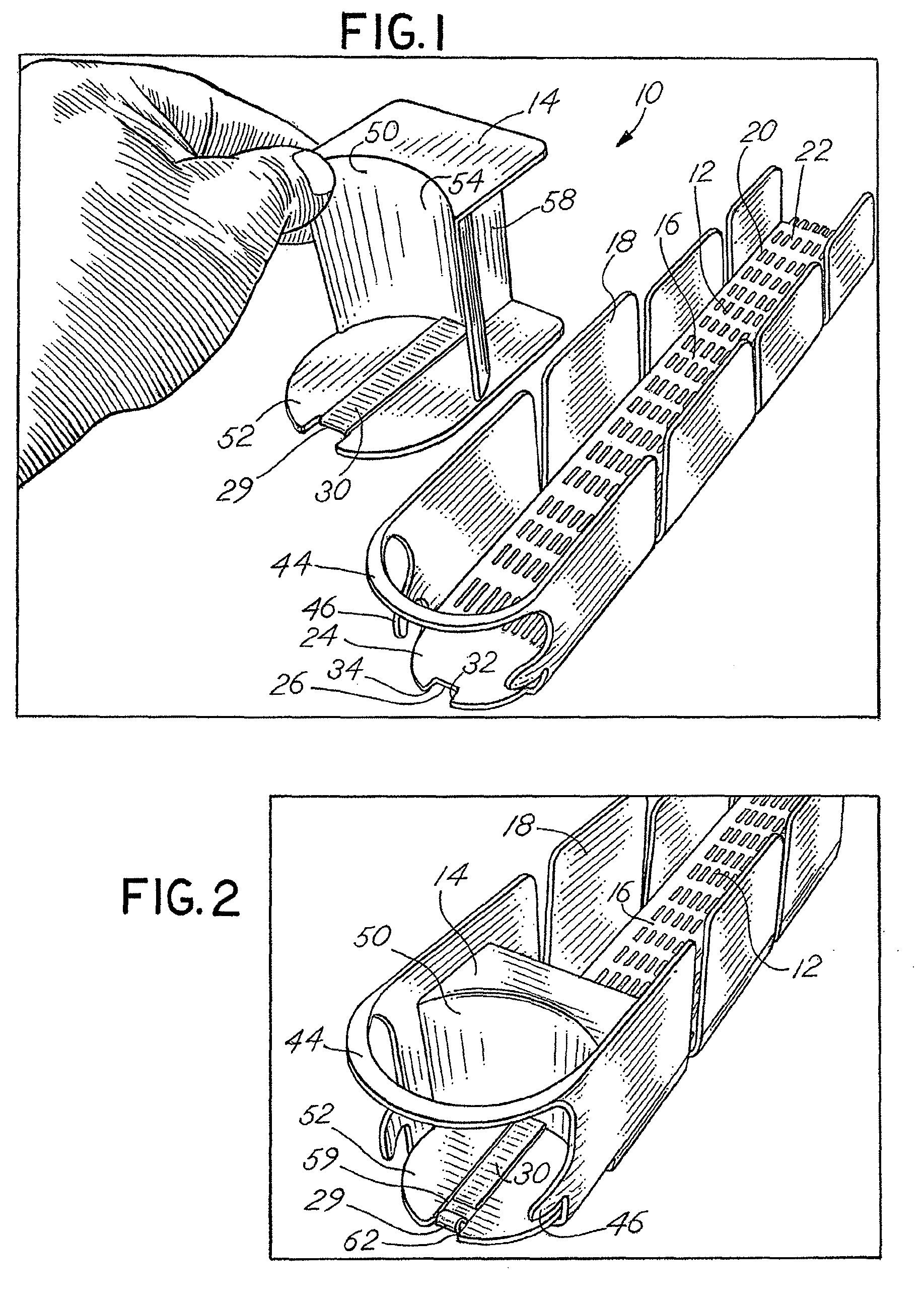 Product management display system with trackless pusher mechanism