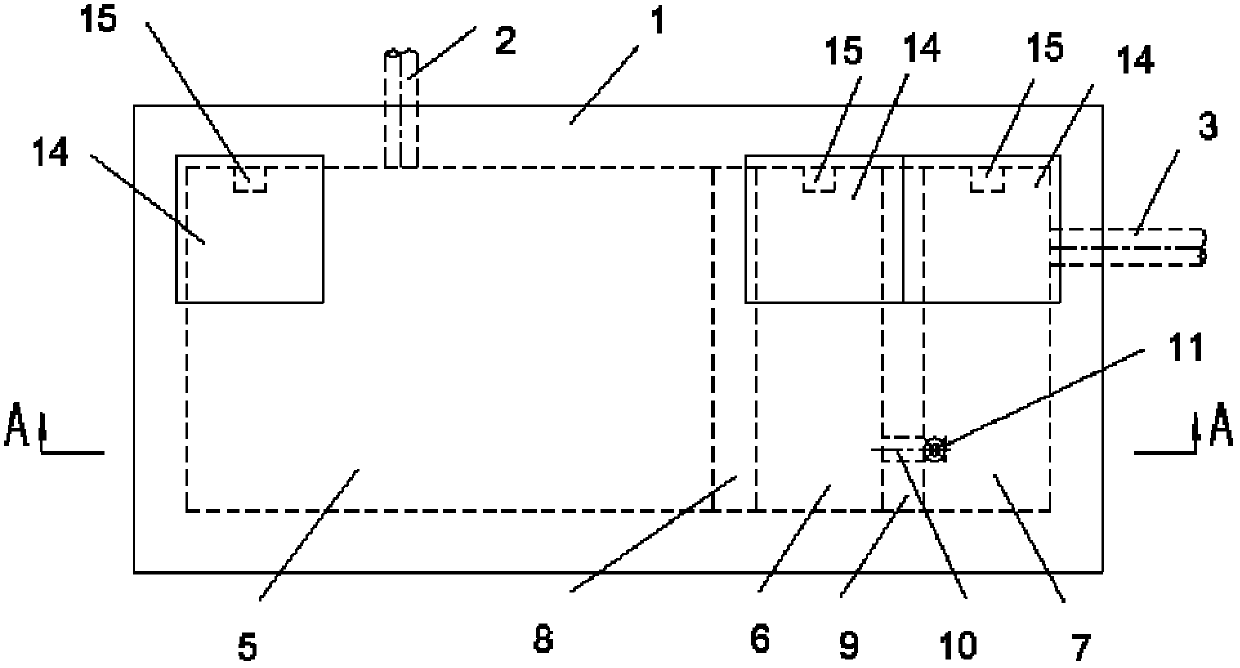 Oil-water separation device for leakage drainage system in hydropower station