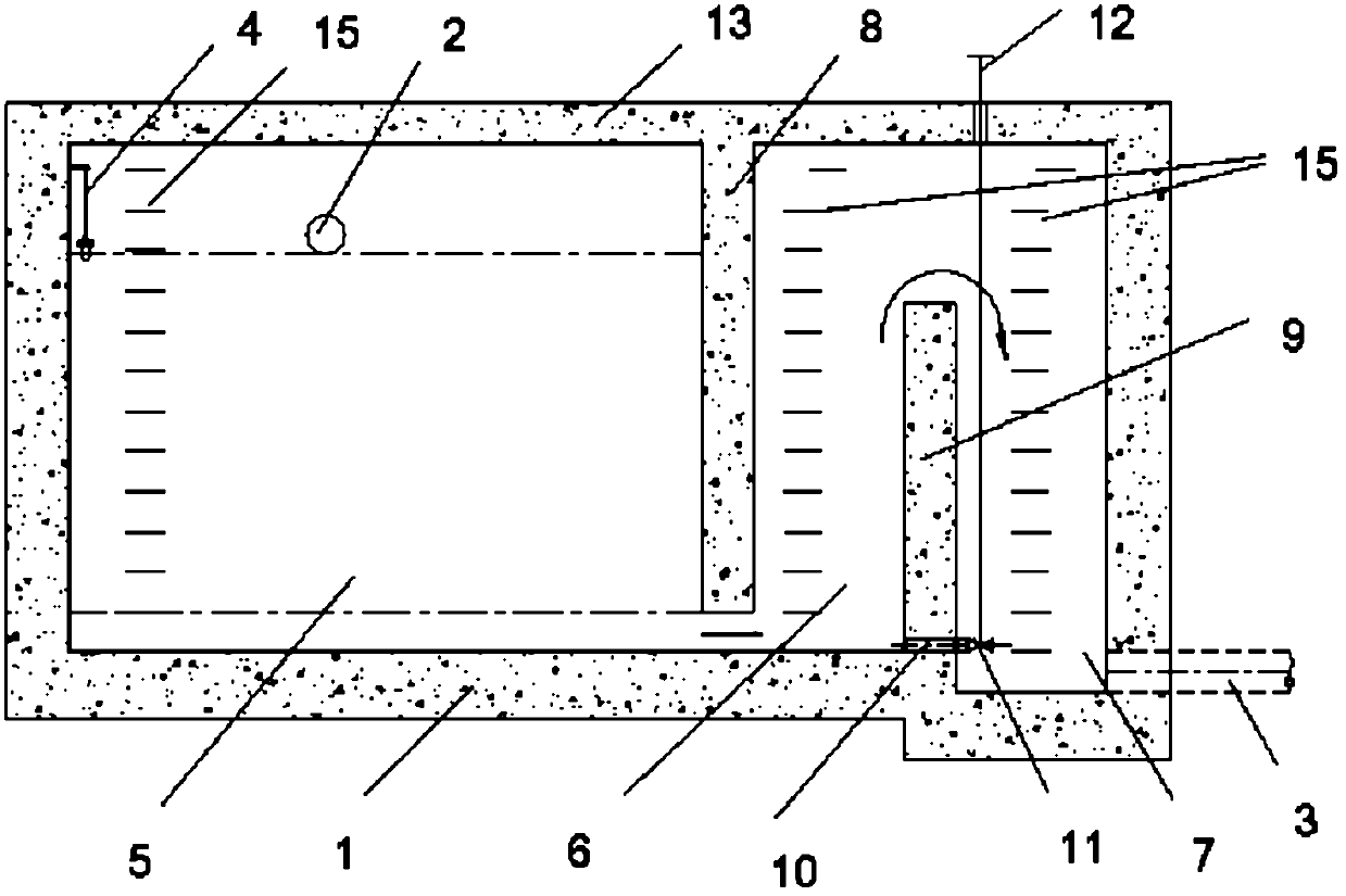 Oil-water separation device for leakage drainage system in hydropower station