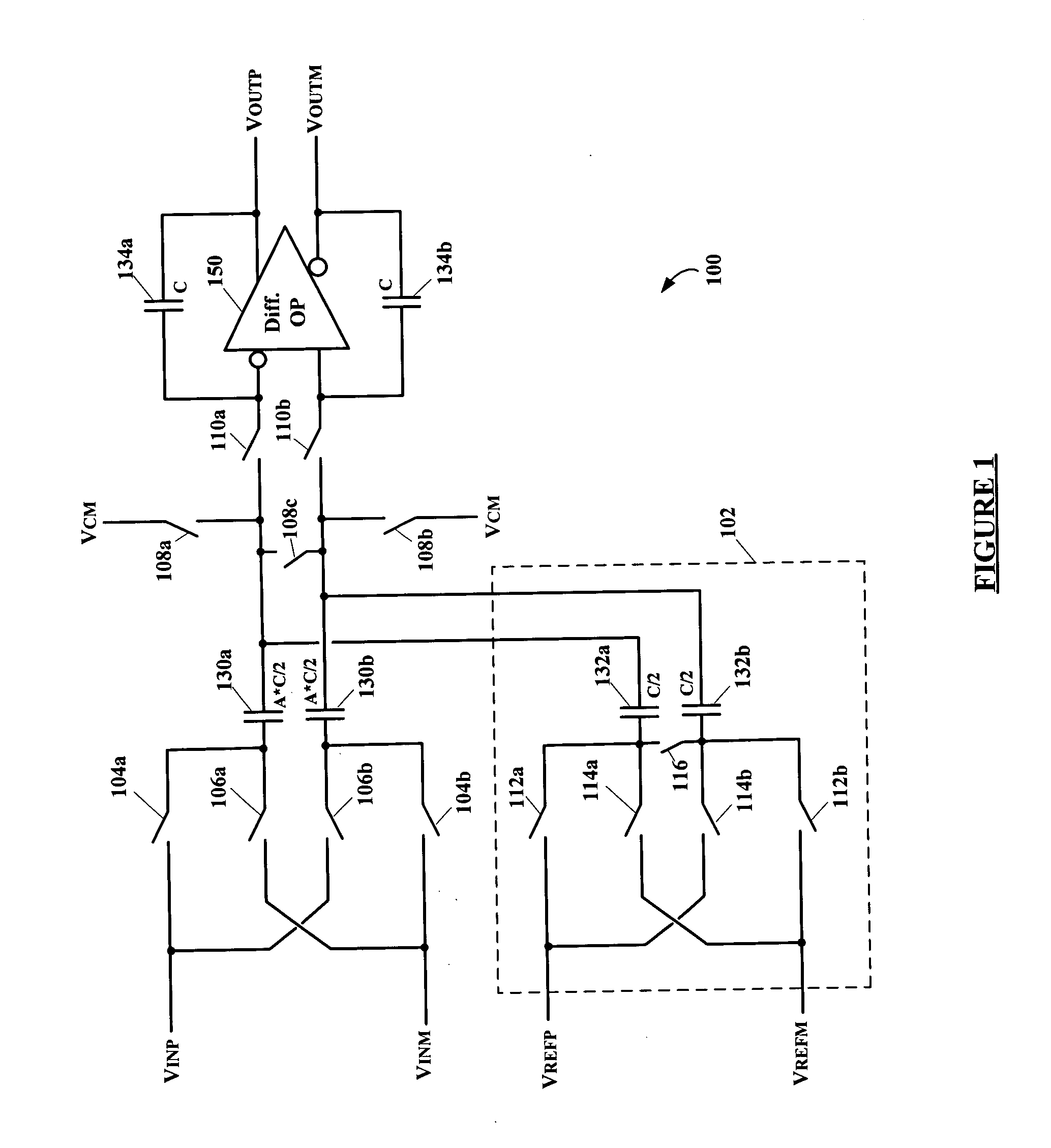 Five-level feed-back digital-to-analog converter for a switched capacitor sigma-delta analog-to-digital converter