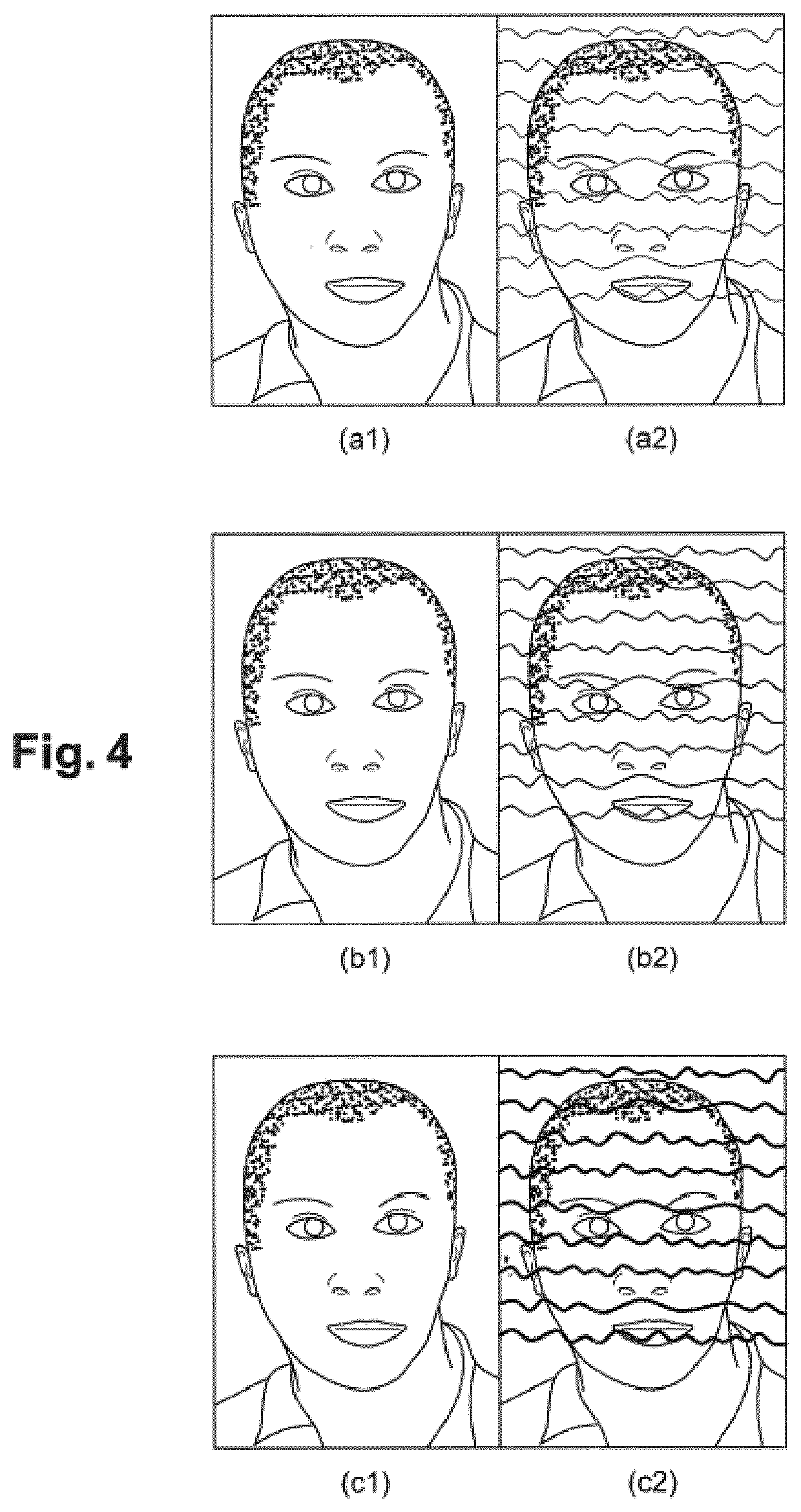 Method for the insertion of guilloche patterns, method for the extraction of guilloche patterns, method for the authentication of these guilloche patterns and devices for implementation