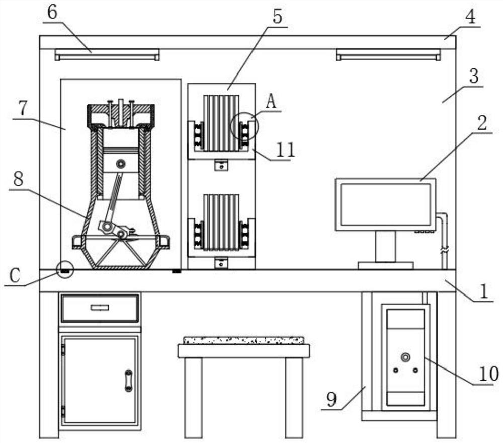 Diesel engine power device for actual combat teaching